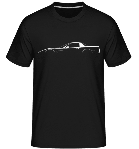 Preview: 'Chevrolet Corvette C5' Silhouette - Shirtinator Men's T-Shirt - Black - Front
