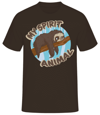 My Spirit Animal - Camiseta básica para hombre - Marrón - delante