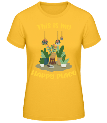 This Is My Happy Place - Camiseta básica de mujer - Amarillo dorado - delante