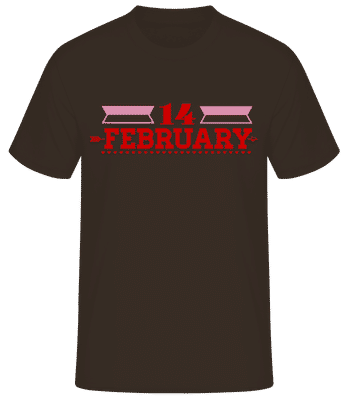 14 February Valentine - Men's B&C T-Shirt - Brown - Front