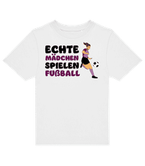 Echte Mädchen Spielen Fußball · Kinder T-Shirt B&C
