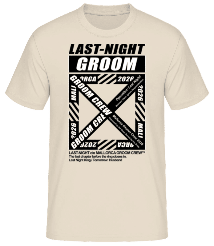 Aperçu: Stag Night Groom Mallorca - T-shirt homme B&C - Crème - Devant