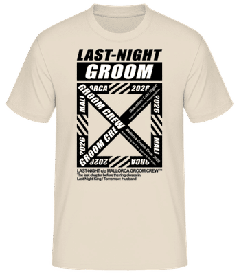 Stag Night Groom Mallorca - T-shirt homme B&C - Crème - Devant
