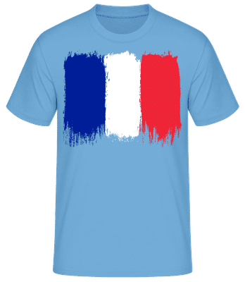 Drapeau France - T-shirt standard Homme - Bleu clair - Devant