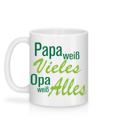 Opa Weiß Alles - Tasse - Weiß - Hinten