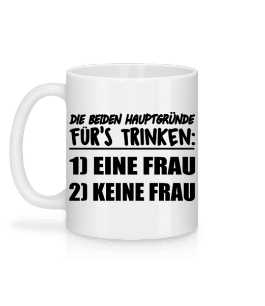 Vorschau: Gründe Zu Trinken - Tasse - Weiß - Hinten