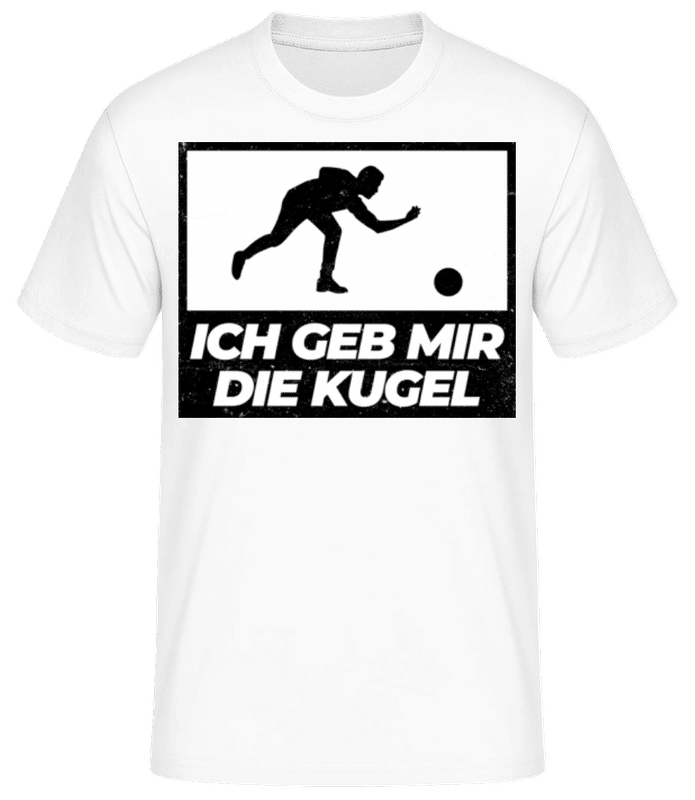 Vorschau: Ich Geb Mir Die Kugel - Männer Basic T-Shirt - Weiß - Vorne