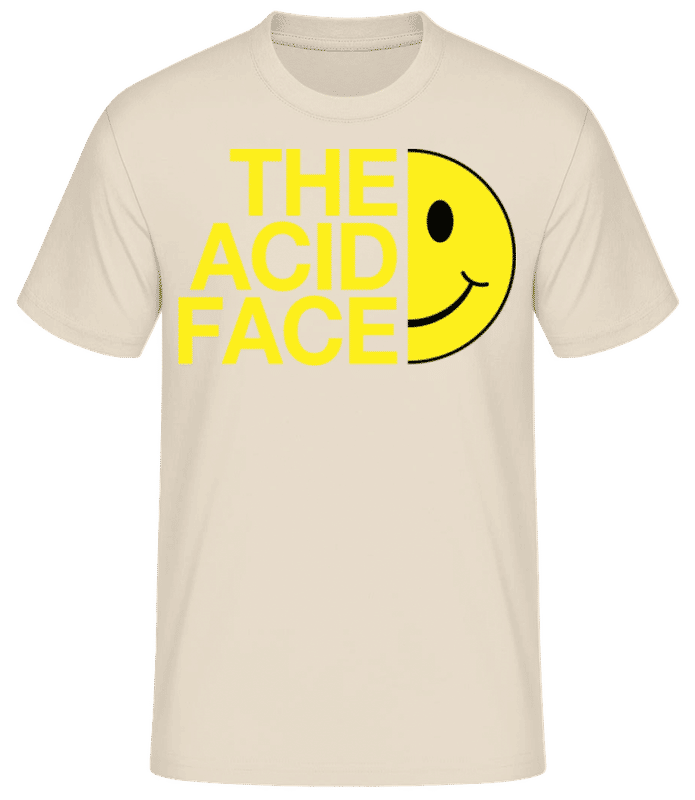 Vorschau: The Acid Face - Männer T-Shirt B&C - Creme - Vorne