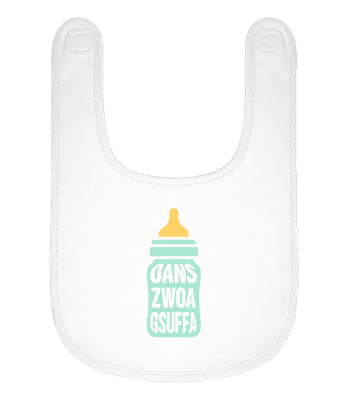 Baby Gsuffa - Baby Bio Lätzchen - Weiß - Vorne