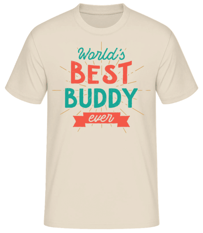 Preview: World's Best Buddy Ever - Men's Basic T-Shirt - Cream - Front