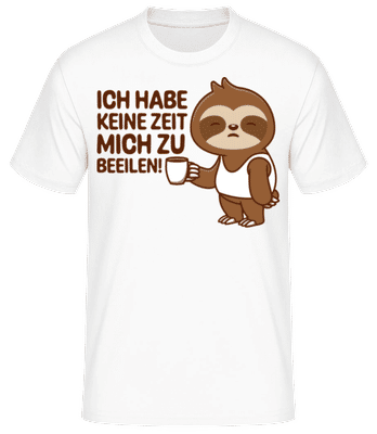 Keine Zeit Mich Zu Beeilen - Männer Basic T-Shirt - Weiß - Vorne