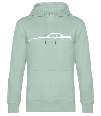 'Porsche 968 Clubsport' Silhouette - Sweat à capuche standard homme - Menthe verte - Devant
