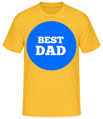 Best Dad - Männer Basic T-Shirt - Goldgelb - Vorne