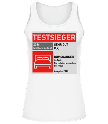 Testsieger Mallorca Bumsbarkeit - Frauen Tank Top - Weiß - Vorne