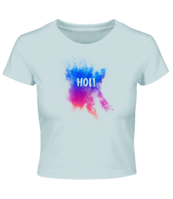 Holi Color Bomb - Crop top - Bleu clair - Devant