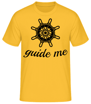 Guide Me - Männer Basic T-Shirt - Goldgelb - Vorne