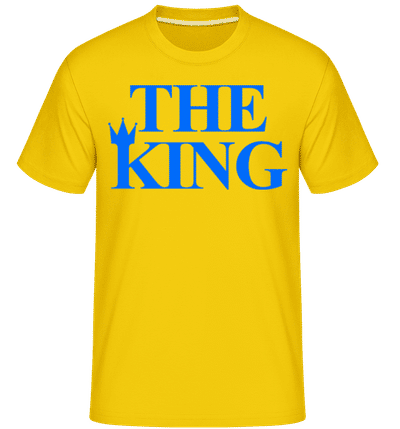 The King Blue -  Shirtinator Men's T-Shirt - Golden yellow - Front