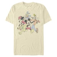 Disney Classics - Mickey Mouse - Skupina Group Run - Men's T-Shirt - Cream - Front
