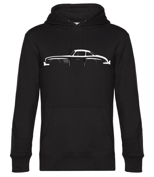 Aperçu: 'Mercedes 300 SL Gullwing' Silhouette - Sweat à capuche premium Unisexe - Noir - Devant
