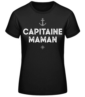 Capitaine Maman - T-shirt standard Femme - Noir - Devant