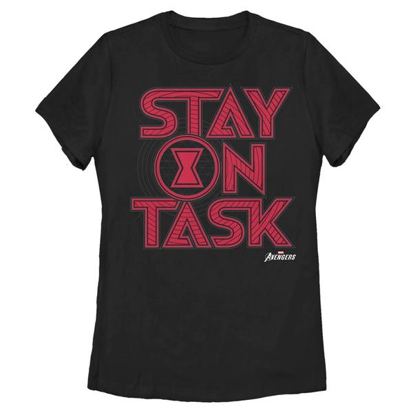 Aperçu: Marvel - Black Widow Stay On Task - Femme T-shirt - Noir - Devant