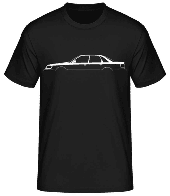 'Audi S6 (C4)' Silhouette - Pánské basic tričko - Černá - Napřed