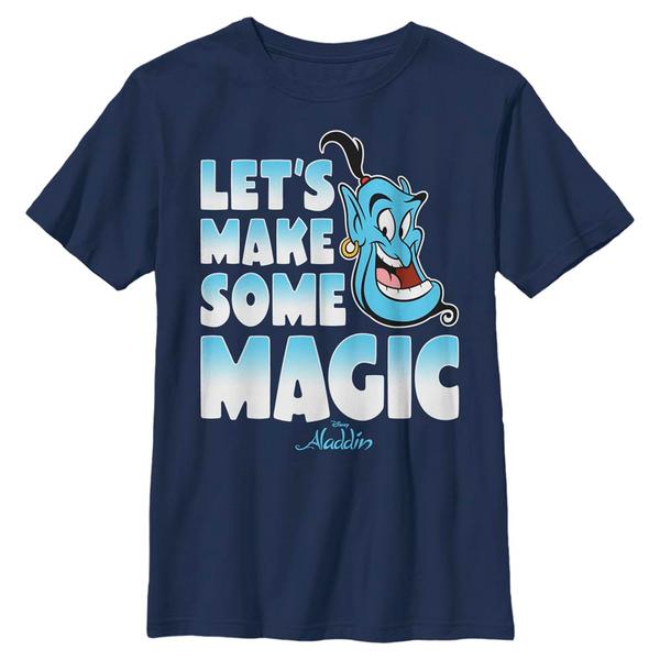 Aperçu: Disney - Aladin - Genie Magic Maker - Enfant T-shirt - Bleu marine - Devant