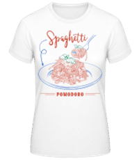 Spaghetti Pomodoro - T-shirt standard Femme - Blanc - Devant