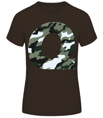 Queen Camouflage - Dámské basic tričko - Hnědá - Napřed