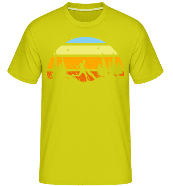 Preview: Mountain Run -  Shirtinator Men's T-Shirt - Lime - Front