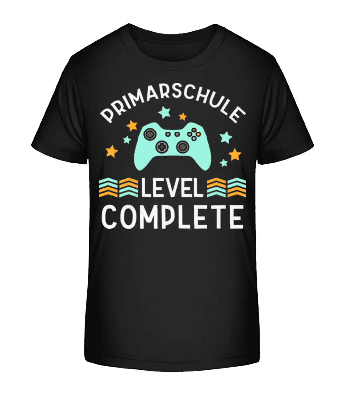 Vorschau: Primarschule Level Complete - Kinder Bio T-Shirt Stanley Stella 2.0 - Schwarz - Vorne