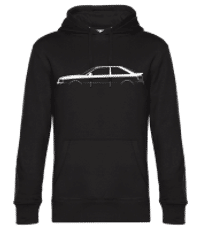 'Audi S2 Coupe' Silhouette - Men’s Standard Hoodie - Black - Front