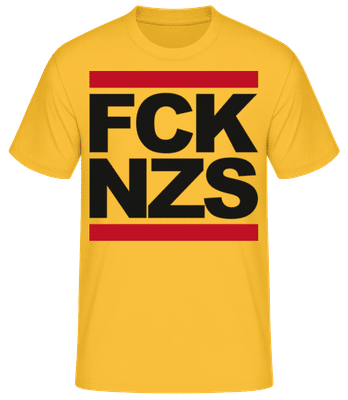 FCK NZS - Männer T-Shirt B&C - Goldgelb - Vorne
