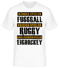Legenden Spielen Eishockey - Männer Basic T-Shirt - Weiß - Vorne