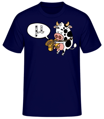  Krava Matematika s Mikro Znakom - Pánske basic tričko - Namornícka modrá - Predné