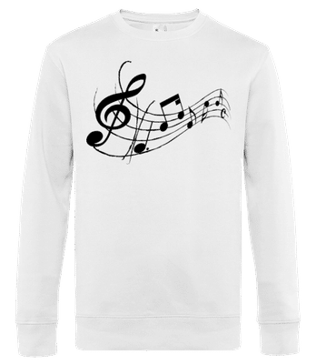 Music Notes Black 1 - Männer Standard Pullover - Weiß - Vorne