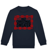Ugly Christmas Sweater - Sweat-shirt standard pour enfant - Bleu marine - Devant