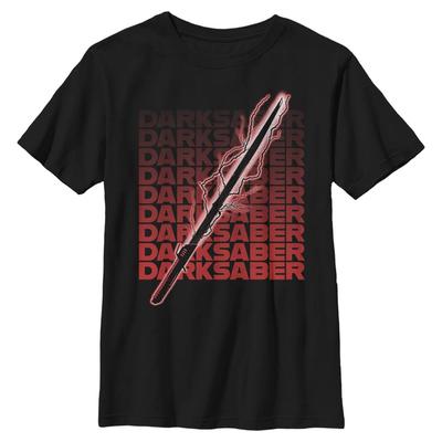 Star Wars - The Mandalorian - Skupina Darksaber Text - Kids T-Shirt - Black - Front