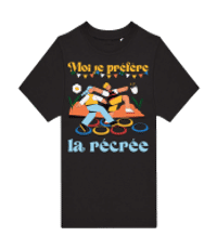Moi Je Préfère La Récrée - T-shirt homme B&C - Noir - Devant