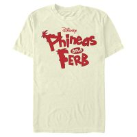 Disney Classics - Phineas a Ferb - Phineas and Ferb Logo - Pánské Tričko - Krémová - Napřed