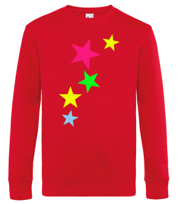 Colorful Stars - Men's standard sweatshirt - Red - Front