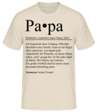 Papa Punkt - Männer Basic T-Shirt - Creme - Vorne