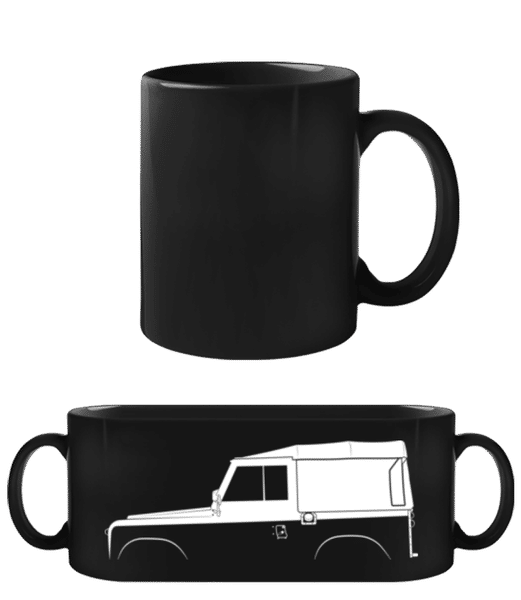 'Land Rover Series I' Silhouette - Tasse Noire - Noir - Devant