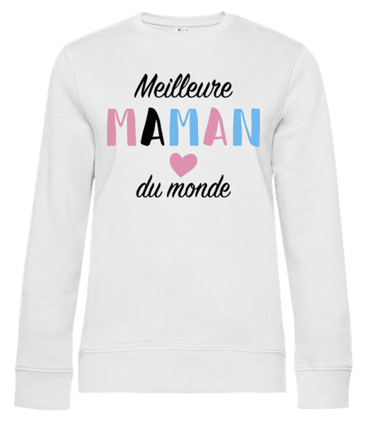 Aperçu: Meilleure Maman Pink Noir - Sweat-shirt standard pour femme - Blanc - Devant