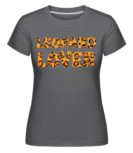Preview: Leopard Lover -  Shirtinator Women's T-Shirt - Anthracite - Front