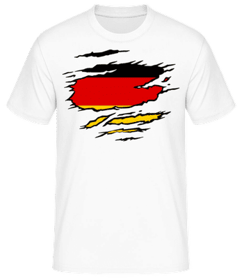 Flag à raccourci Allemagne - T-shirt standard Homme - Blanc - Devant