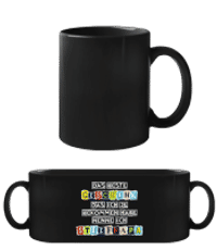 Das Beste Geschenk Nenne Ich Stiefpapa - Schwarze Tasse - Schwarz - Vorne