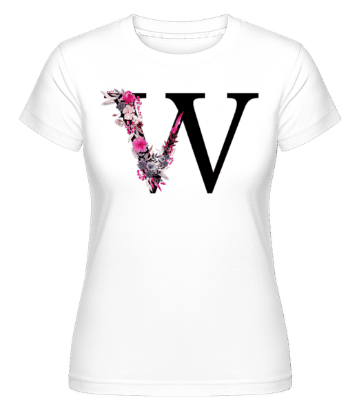 Aperçu: Fleurs Initiale W -  T-shirt Shirtinator femme - Blanc - Devant