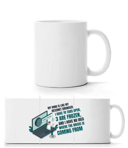 Vorschau: My Mind Like My Internet Browser - Panoramatasse - Weiß - Vorne