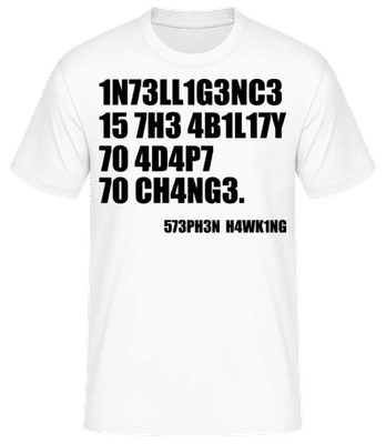 Intelligence Adapt To Changes - T-shirt standard Homme - Blanc - Devant